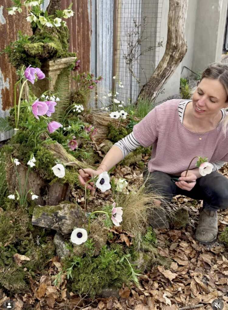 Natural decor built from materials found on the land